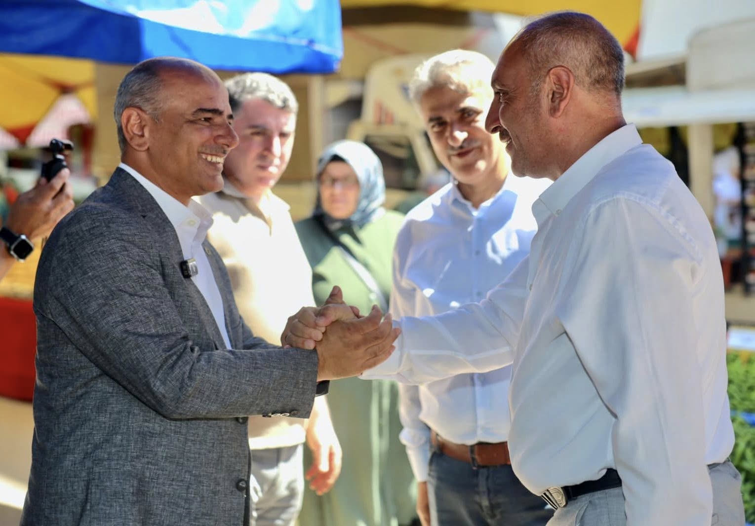 Bakan St nce Pazar Ardndan Esnaf Gezdi