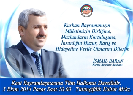 Krfez Belediye Bakan smail Barann Kurban Bayram Mesaj