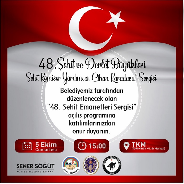 Krfezde ehit Emanetleri Sergisi